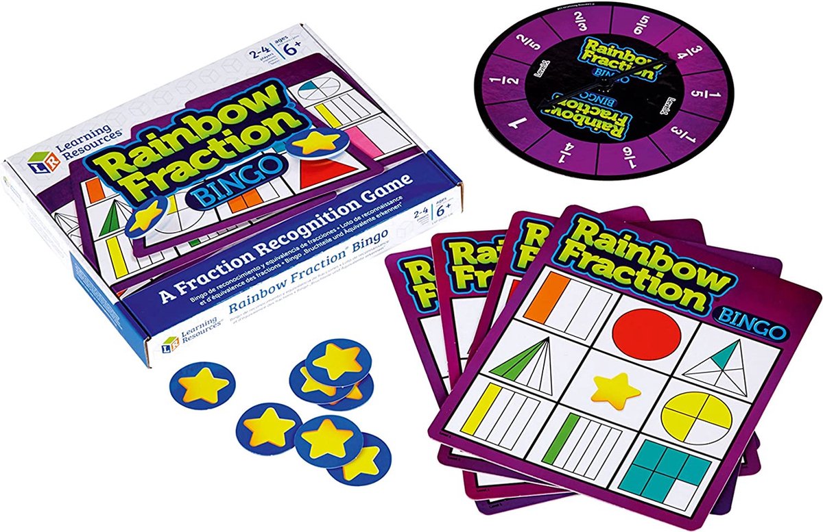 Learning resources breukenbingo - dubbelzijdig spel om breuken te oefenen - 8+