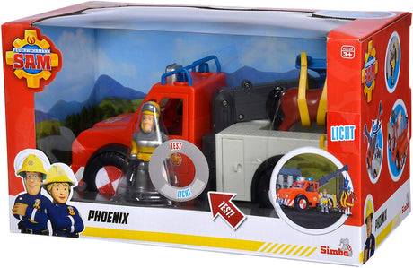 Simba brandweerman sam phoenix takelwagen met paard