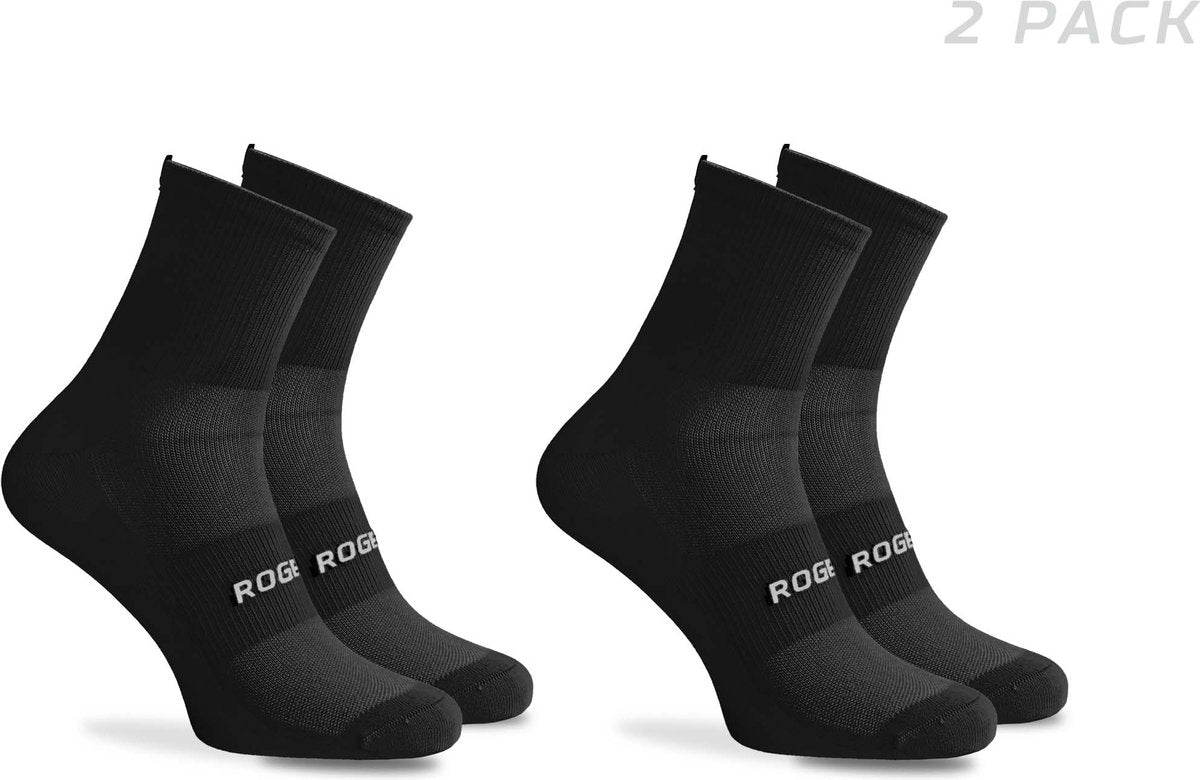 Rogelli essential fietssokken - 2-pack - zwart - 36 39