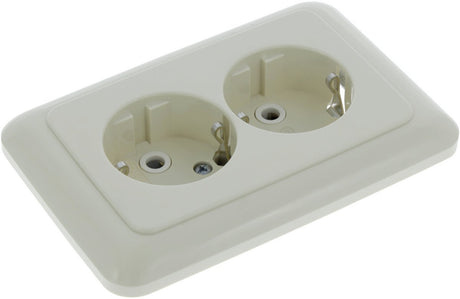 Busch-jaeger si inbouw wandcontactdoos (wcd) ra 2-voudig ra vlak model crème