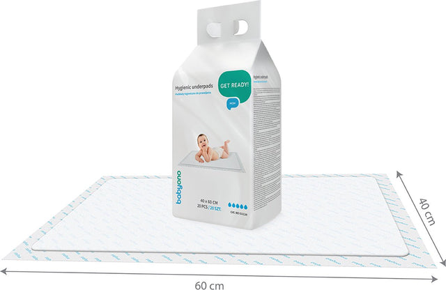 Babyono - 40x60 cm - verschoningsmatje - aankleedkussens - 20 stuk
