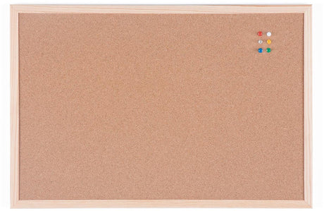 Bi-office kurkbord met houten kader | ft 60 x 40 cm
