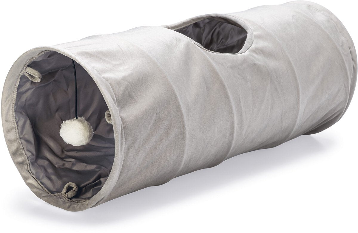 Designed by lotte kattentunnel cylla - kattenspeelgoed - grijs - 65x25x25 cm one size