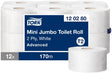 Tork mini jumbo toiletpapier t2 advanced 2-laags wit 2 rollen