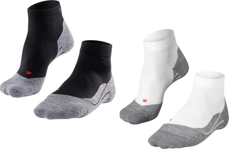 Falke ru4 short 2-pack hardloopsokken anti blaren, gemiddelde padding katoen multipack sportsokken dames veelkleurig - maat 37-38