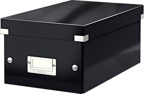 Leitz wow click store kartonnen opbergdoos - 84% gerecycled karton - 21 x 15 x 35.2 cm (bxhxd) - ideaal voor twhuiswerkplek - zwart