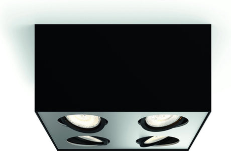 Philips led philips box opbouwspot - 4-lichts - zwart