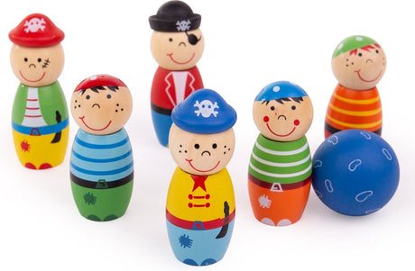 Bigjigs spel - bowlen - piraat - 8cm hoog