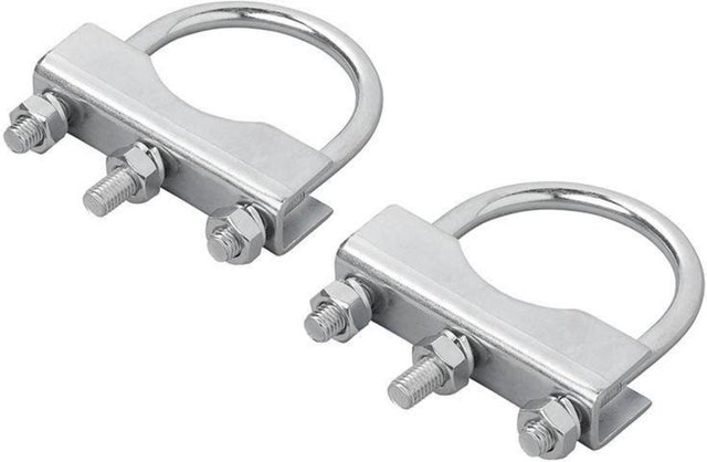 Proplus u-beugel voor neuswielklem - staal - zilver - 60 70 mm - set van 2