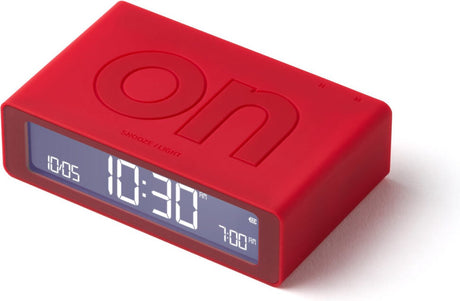Lexon design lexon flip mini 8cmx2,3cmx4,9cm lr158 on off oplaadbare wekker - rood
