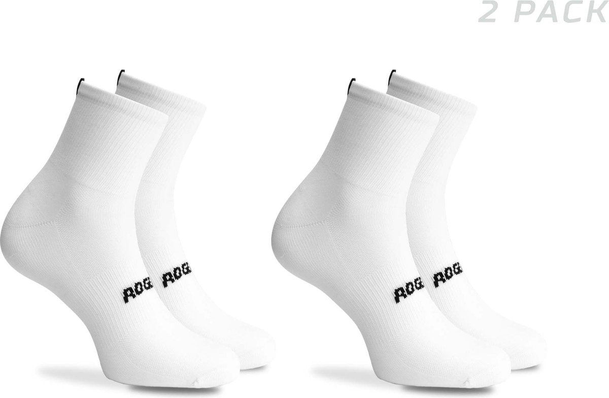 Rogelli essential fietssokken - 2-pack - wit - 44 47