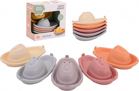 Johntoy happy world bio plastic badbootjes, 5st
