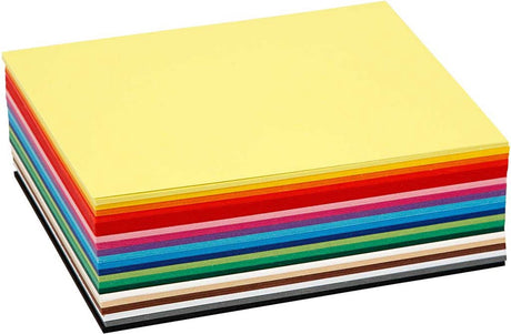Colortime karton - hobbykarton - 20 verschillende kleuren - diy - kaarten maken - knutselen - a6 - 10,5x14,8cm - 180 grams - 120 vellen