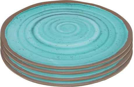 Bo-camp - dinerbord - halo - 4 stuks - melamine - aqua