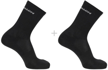 Salomon - evasion crew socks | 2-pack | sokken | maat xl 45-47 - zwart