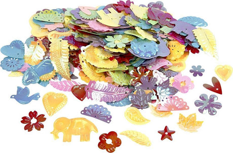 Creativ company creotime paillettenmix carnaval helder gekleurd 15-45 mm 30 gram