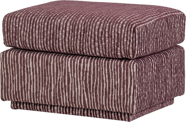 Woood lou hocker dessin - geweven stof - bordeauxrood - 40x60x50