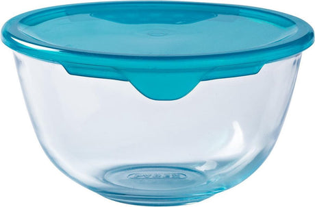 Pyrex - cook enjoy mengkom met deksel 1,1 liter - transparant - borosilicaatglas - polypropyleen
