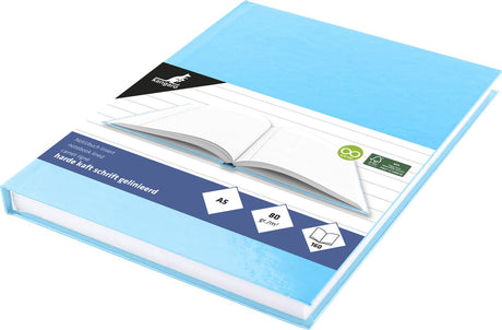 Kangaro schrift - a5 - lijn - 160 pagina's - 80 grams - harde kaft - pastel blauw - 5 stuks