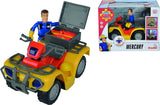 Simba brandweerman sam speelgoed quad met figuur - actievoertuig.