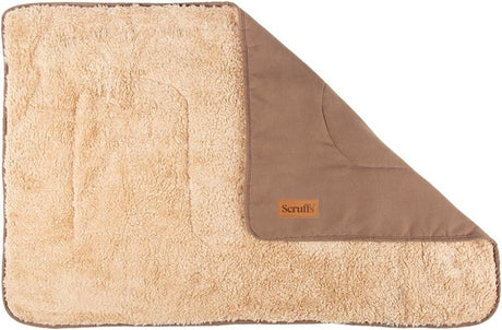Scruffs cosy - zachte hondendeken - tweezijdig te gebruiken met heerlijk zachte binnenvoering - 110 x 75cm - caramel brown one size