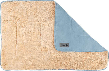 Scruffs cosy - zachte hondendeken - tweezijdig te gebruiken met heerlijk zachte binnenvoering - 110 x 75cm - lagoon blue one size