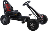 Volare go kart racing car - jongens - groot - luchtbanden - zwart