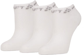 Craft active shaftless sock 3-pack unisex sportsokken - wit 43-45