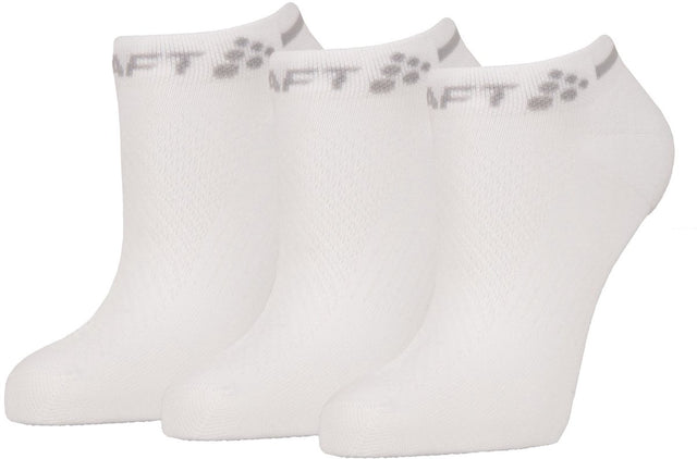Craft active shaftless sock 3-pack unisex sportsokken - wit 43-45
