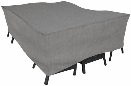 Eurotrail waterdichte hoes voor tuintafel met stoelen, zitgroep hoes, cantonic 225x175x100cm, grijs