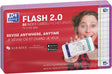 Oxford flash 2.0 - flashcards - geruit 5mm - a7 - licht paarse rand - 80 stuks