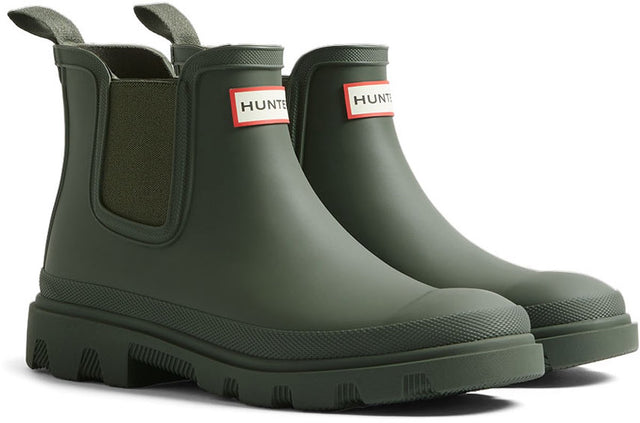 Hunter unisex downpour chelsea dark olive - maat 39