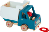 Small foot - houten trekfiguur kiepvrachtwagen