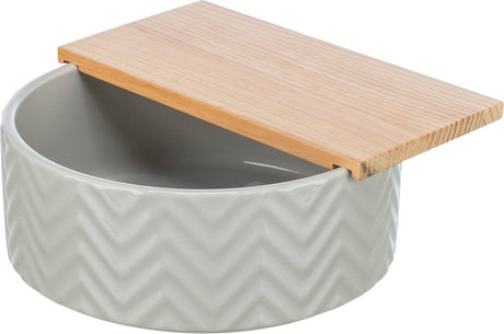Trixie - zandbad met platform - muizen hamsters - keramiek hout - 20x20 cm 21x8 cm s