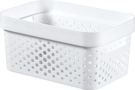 Curver infinity box dots 4,5l wit - 100% recycled