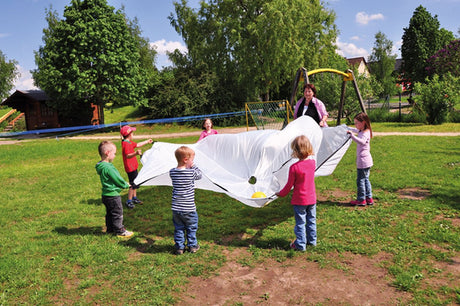 Weplay eduplay parachute speelkleed 185 cm wit - actief buitenspeelgoed.