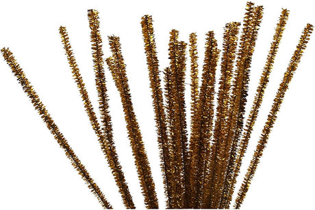 Creativ company creotime chenille draad 24 stuks 30 cm 6 mm goud