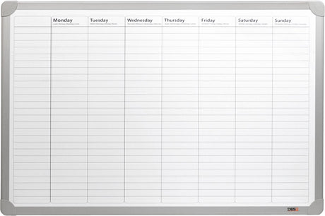 Desq ® weekplanner | magnetisch | aluminium frame | 60 x 90 cm