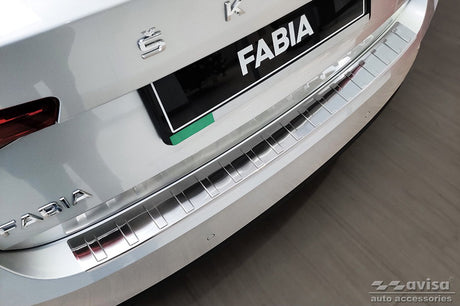 Skoda rvs achterbumperprotector passend voor fabia iv hatchback 2021- 'ribs'