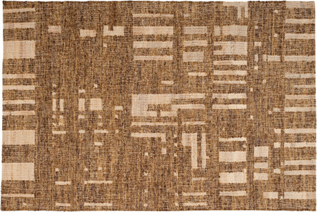 Woood ian handgeweven vloerkleed - wol - bruin 170x240 cm