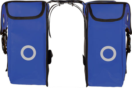 Willex dubbele fietstas - bisonyl - blauw - 30l - universele bevestiging