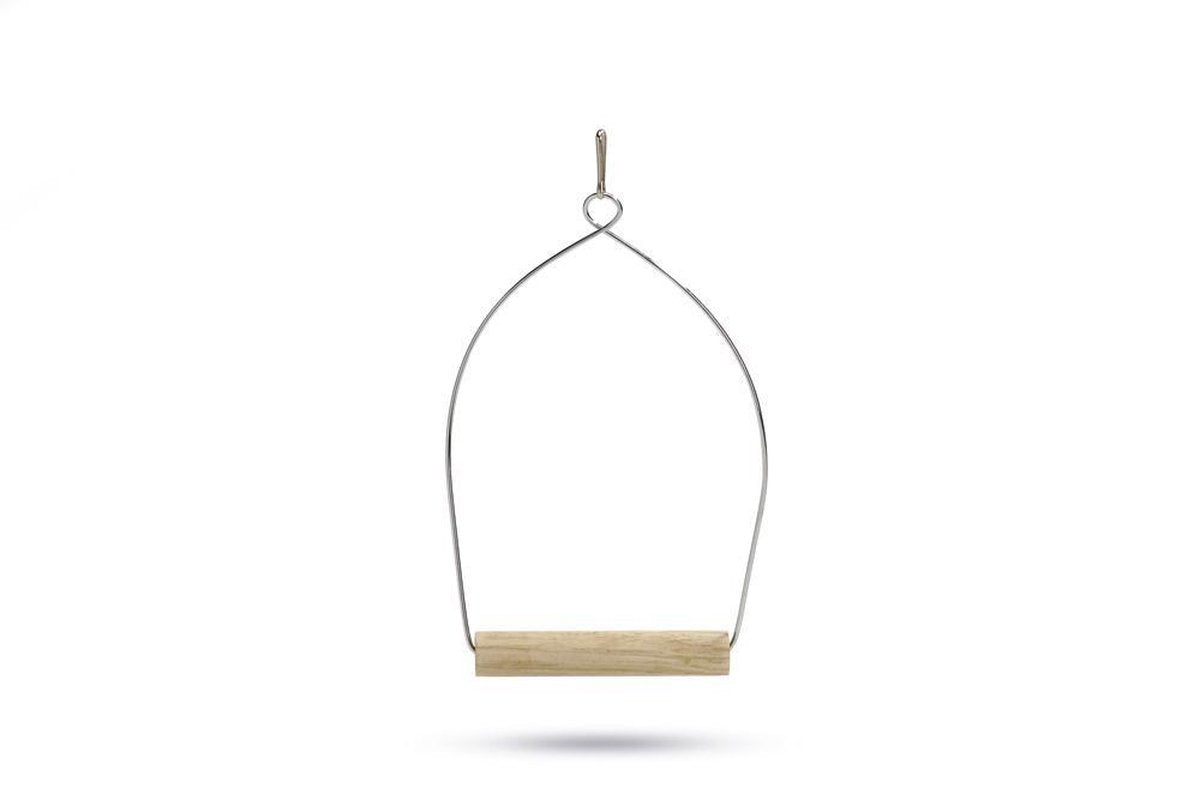 Beeztees schommel papegaai - vogelspeelgoed - 16x24 cm