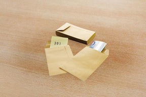 Raadhuis loonzakje - 65x105mm - gegomd - bruin - 1000 stuks
