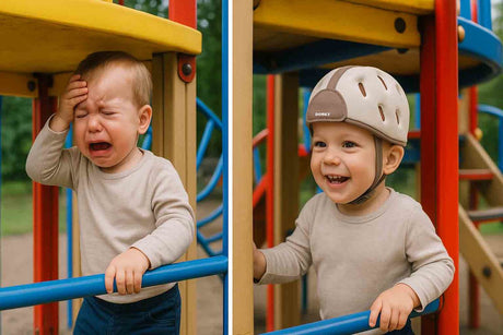 Dooky baby safety helmet – lichtgewicht beschermhelm 6-24 maanden – verstelbaar schokabsorberend