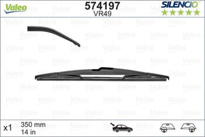 Valeo silencio vr49 achterwisser - 350mm - conventionele ruitenwisser