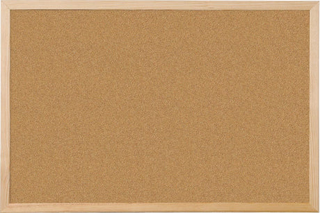 Q-connect kurkbord | met houten frame | 90 x 60 cm