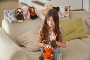 One love knuffel - rode panda rusty - 43cm - oranje en bruin - 0 jaar