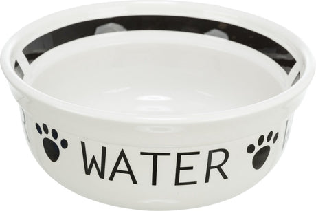 Trixie drinkbak hond water keramiek wit zwart