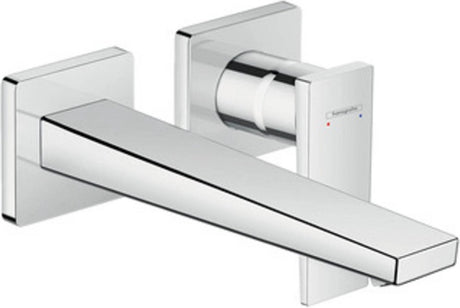 Hansgrohe metropol ééngreeps wastafelmengkraan afbouwdeel met voorsprong 225 mm en afvoerplug chroom