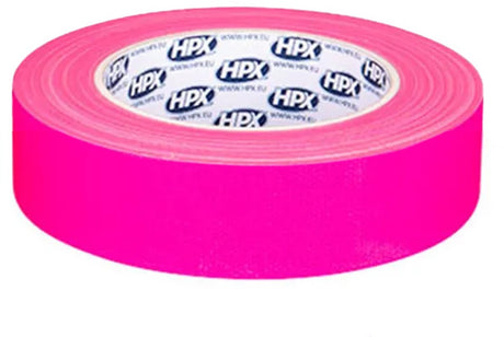 Hpx gaffer tape 25mm x 25m fluor roze